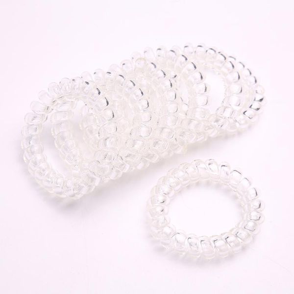 

размер 5.5cm прозрачного телефон тросик волос резинки девушка g аксессуары 4шт / серии размер jllbkk ffshop2001, Silver