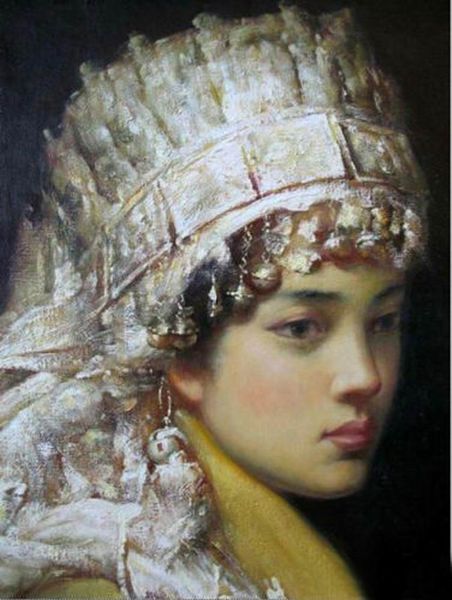 

tibetan girl , framed & unframed home decor handpainted &hd print oil painting on canvas wall art canvas pictures er92