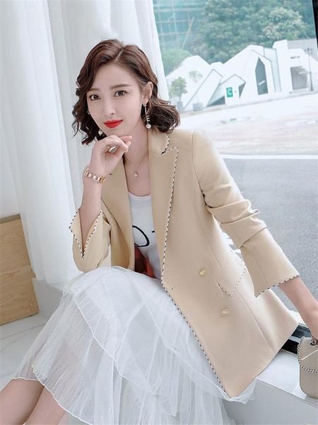 

suit jacket female 2020 spring and autumn new korean loose large size british style slim casual blazer feminino outerwear k5901, White;black