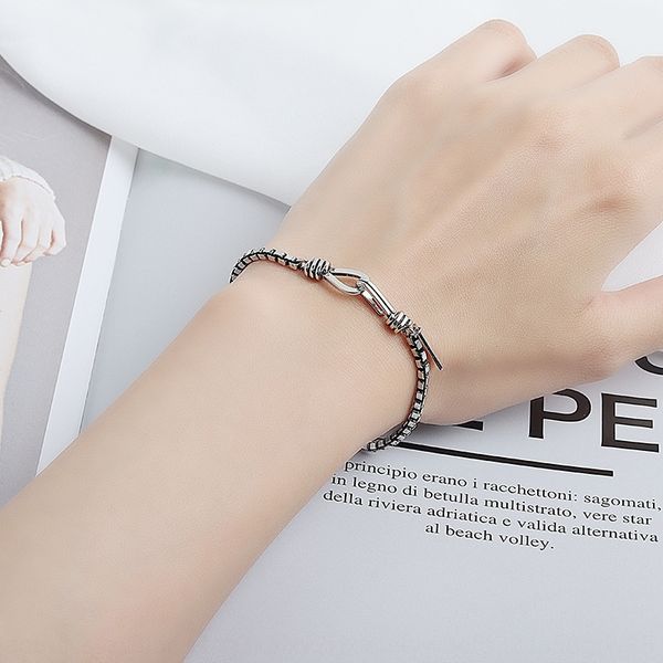 

creative new fashion thai silver box boxjewelry boxins braceletold thick box chaincouple student bracelet silver jewelry p71q9, Golden;silver