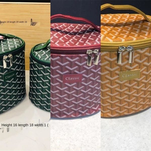 

bqner new dog storage capacity bagteeth pu portable bucket bag travel large bagcosmetic bag cosmetic case portable storage wash djdbf