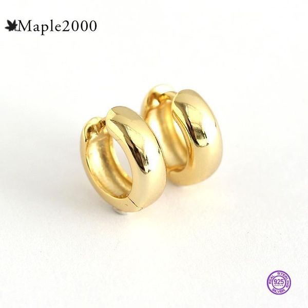 

ear buckle earrings 925 sterling silver ins minimalist glossy round earrings european and american charm fine jewelry for women