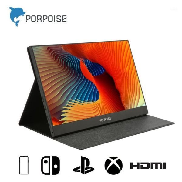 

porpoise 17.3 inch portable monitor hd ips screen usb c computer expansion, switch, ps3, ps4 display 1080p1