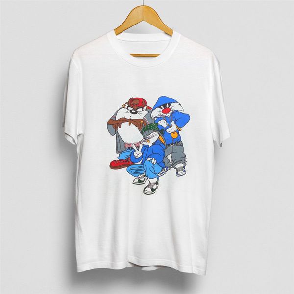 

limited looney tunes 90's rap hip hop crew neck man футболка usa размер s - 3xl новый мужской смешной tops майка спортивная с капюшоном hood