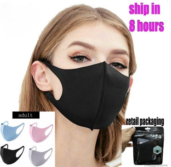 

u designer breathing valves washable reusable masks sponge black protective face mask with fashion packing ship 1 days 3u