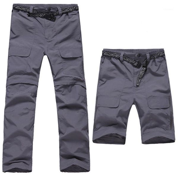 

hiking pants sports fitness sportswear quick dry removable outdoor shorts climbing camping fishing men trousers1, Black;green