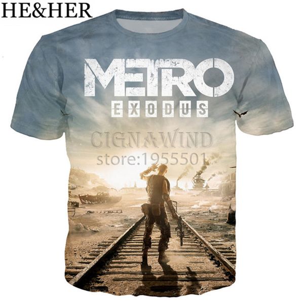

game metro exodus style 3d print shirts horror hippie aesthetic men clothing