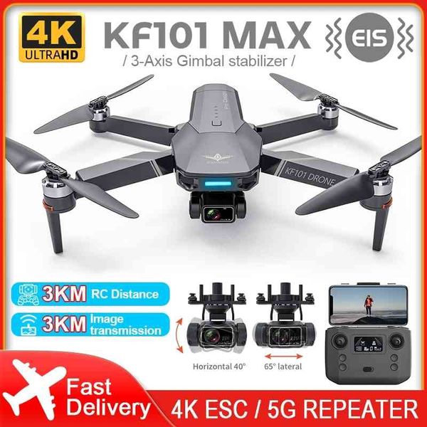 

kf101 max gps drone 4k professional hd camera 5g wifi fpv dron 3-axis gimabal brushless foldable rc quadcopter vs sg906 pro2