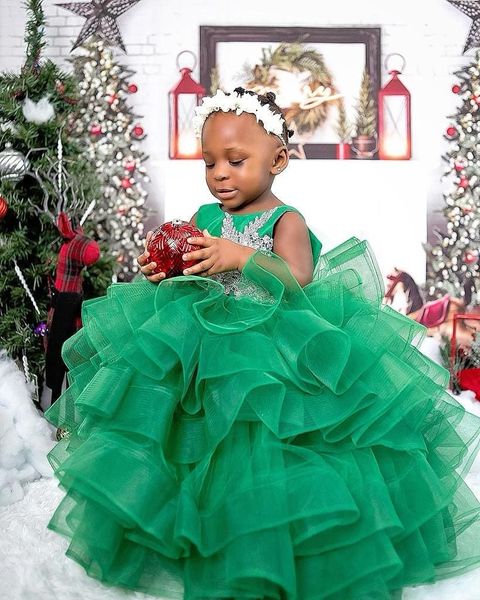 

hunter green lace flower girl dresses ball gown tulle little girl wedding dresses communion pageant dresses gowns zj705, White;blue