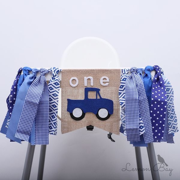

jkyfg p party decoration chair banner p car studio props baby baby party decoration dining chair banner truck truck poster dining car