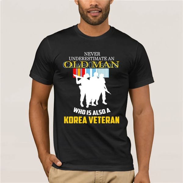 

new fashion trend never underestimate an old man is korea veteran t-shirt men's cool short sleeve t-shirt sport hooded sweatshirt hoodi