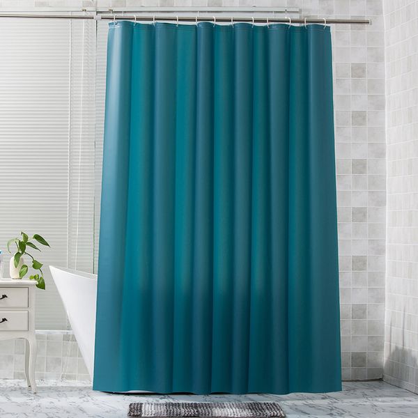 Tenda blu scuro EVA Bagno Tenda da doccia impermeabile resistente alla muffa Tende solide lavabili per doccia da bagno con ganci T200711