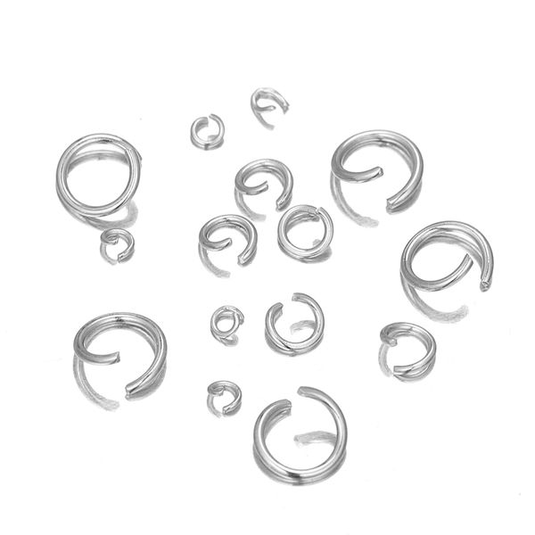 

200pcs stainless steel open rings 4mm 5mm 6mm 7mm 8mm jump rings connectors for diy making jewelry accessoires necklace findings, Blue;slivery