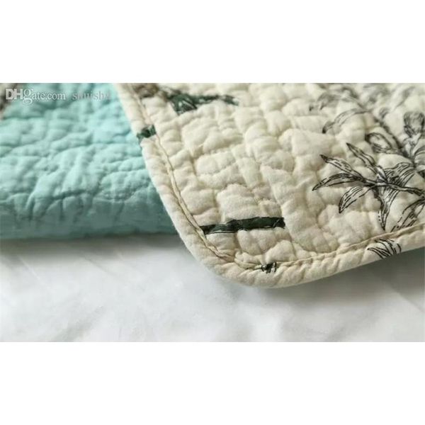 

wholesale-100% cotton quilt bedspread pastoral bird and flower bed quilt 3pc set king size quilt cover set home text jllncy warmslove
