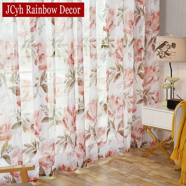

foral tulle curtains for bedroom window sheer curtain for living room linen voile kitchen curtain firanki vliegengordijn rideaux