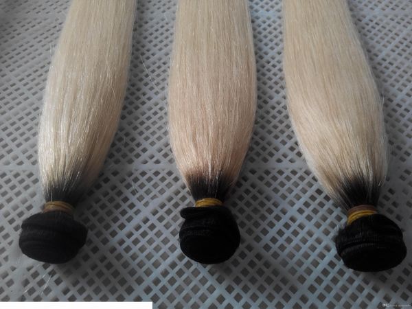 

unprocessed human hair weave 10-30 inchs brazilian virgin straight hair extensions t1 60 two colors hair products, Black