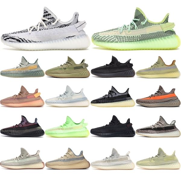 

with socks 2020 yecheil kanye west running shoes green men women v2 a3 cloud white black static full reflective sneaker synth citrin
