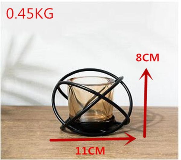 

nordic style iron candle holder 3d geometric candlestick stand rack matching tealight home ornaments metal crafts bbyach