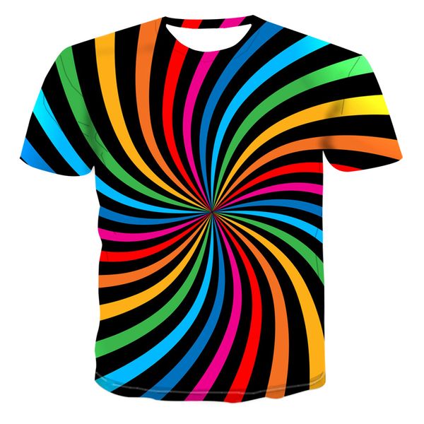 

yearsummer new 3dt street print black white colorful 3d print shirts hippie harajuku plus size men clothing