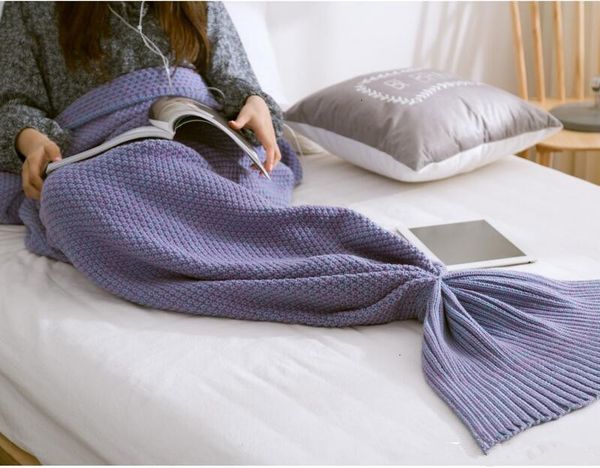 

mermaid sofa knit blanket quilt rug cocoon sleeping sack tail blankets 6 nzi8i