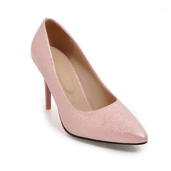 

plus size simple pointed shoes ladies high heels women shoes woman pumps1, Black