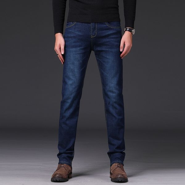 

spring autumn long pants men's jeans men's straight jeans jeanstrousers and jeans2020 loose fashion brand casual slim fashion spri, Blue