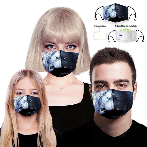 

printing filter designer pm2.5 protective reusable masks mouth anti dust face mask windproof mouth-muffle 84 styles damonikz