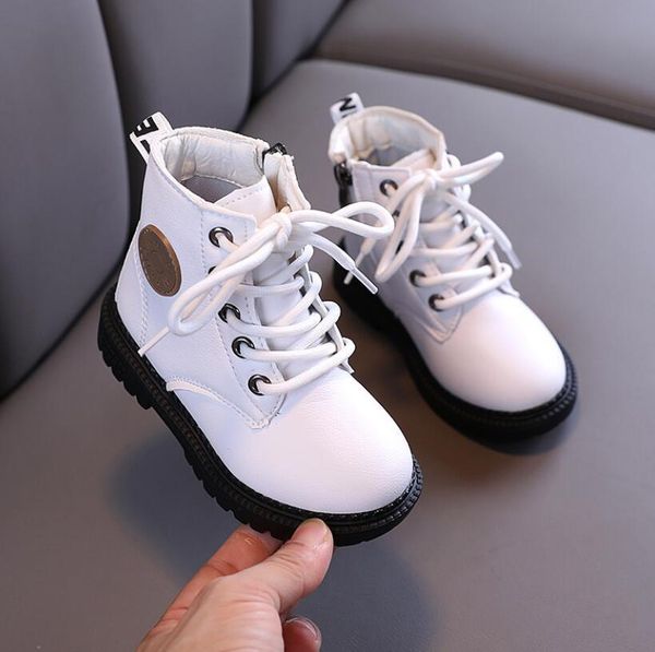 

autumn winter children martin boots pu leather comfortable boys girls baby sport shoes ankle snow boots kids leather shoes wmtiaz xhlove, Black