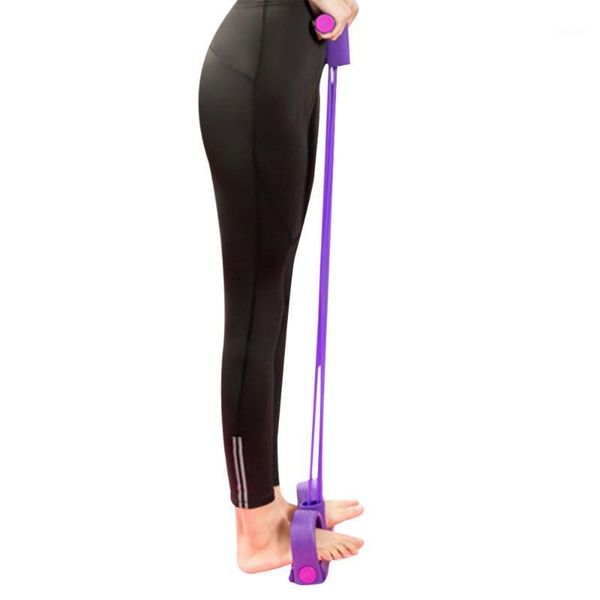 

resistance bands 1pc foot pulling rope tension band high elastic fitness belt strength training stretch for adults (4 tubes1