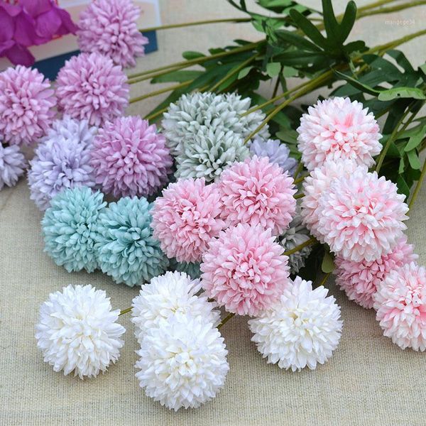 

artificial flowers 4-head dandelion imitation flowers chrysanthemum wedding floral arch guide flower wall decoration studio1