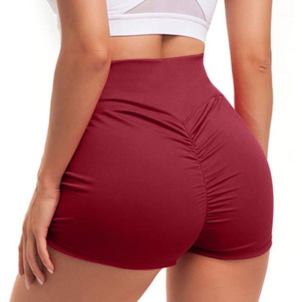 

yoga outfits fashion high waist shorts slim red push up trousers women fitness gym clothing sport elastic breathable legging1, White;red