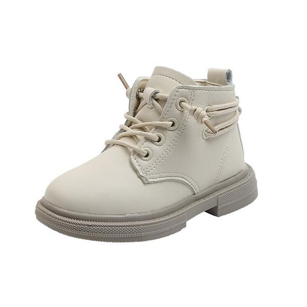 

autumn winter fashion children boots kids shoes boys girls plush short ankle snow boots leather baby motorcycle martin boots wmtbui xhlove, Black