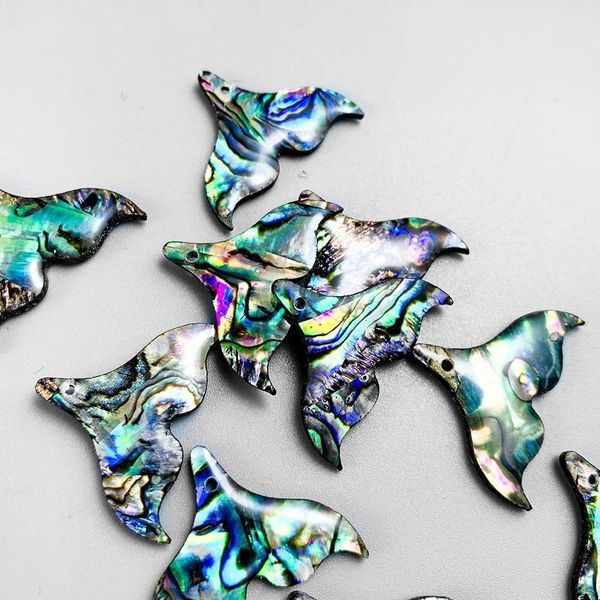 

5pcs natural abalone shell fish tail pendants charms mother of pearl shell for diy jewelry making 2520mm fishtail shell gifts h bbyaqh