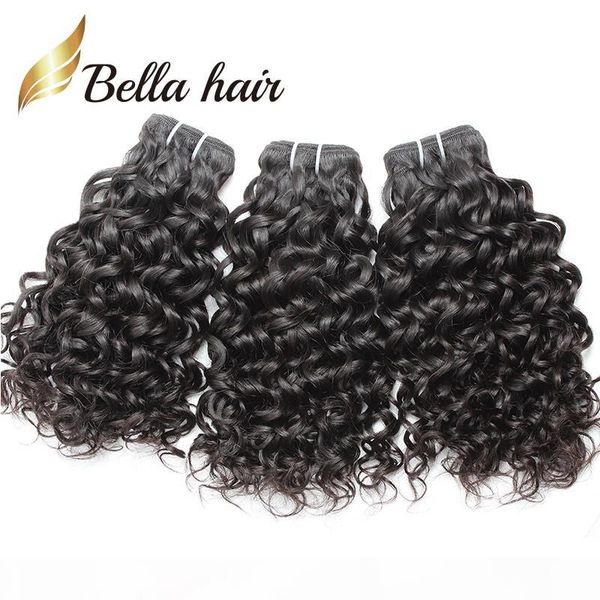 

bella hair 8a water wave 8~30inch brazilian virgin hair extensions natural color 3pcs lot human hair bundles 300g lot, Black