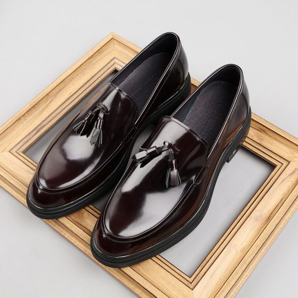 

dress shoes men's shoes patent leather suit wedding trendy new year men's business pointed british casual oxfords, Black