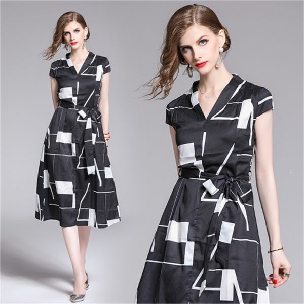 

geometric deluxe dresses high-quality for chess black korean dress summer women's bathrobe women 0v6b, Black;gray