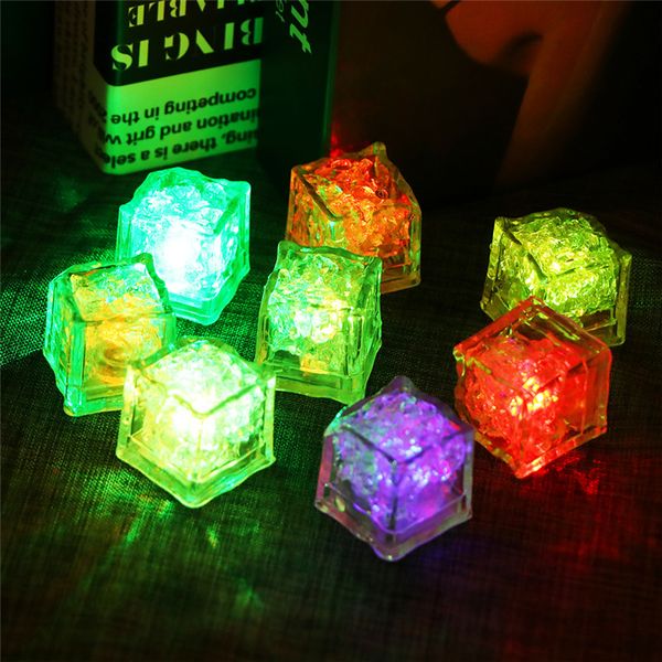 

led ice cubes glowing party ball flash light luminous neon wedding festival christmas bar wine glass decoration supplies