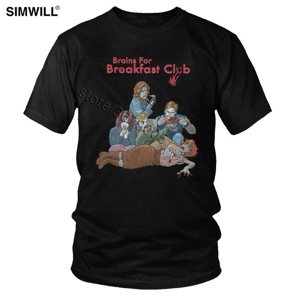 

men the breakfast club crazy horror zombie eat brains short sleeve leisure tee awesome merchandise hooded sweatshirt hoodie men t shirt