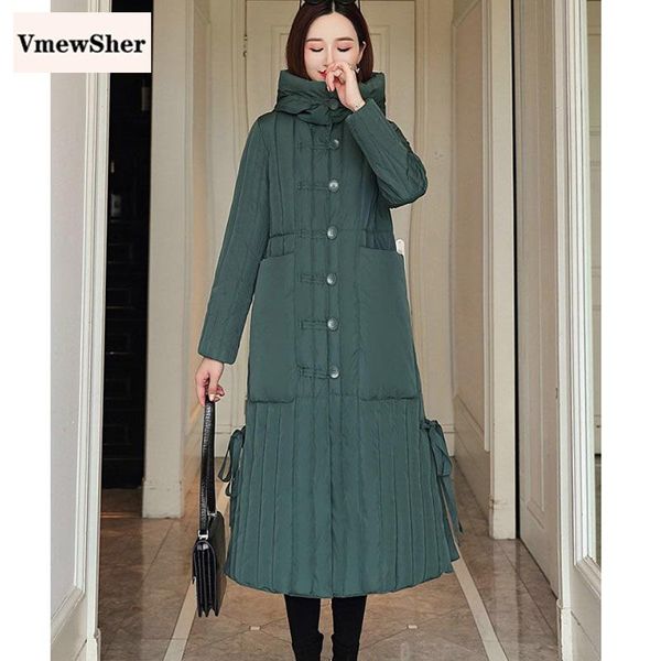 

women's down & parkas vmewsher long coat women winter coats jackets mujer 2021 strip parka jacket ladies elegant clothes outwear, Black