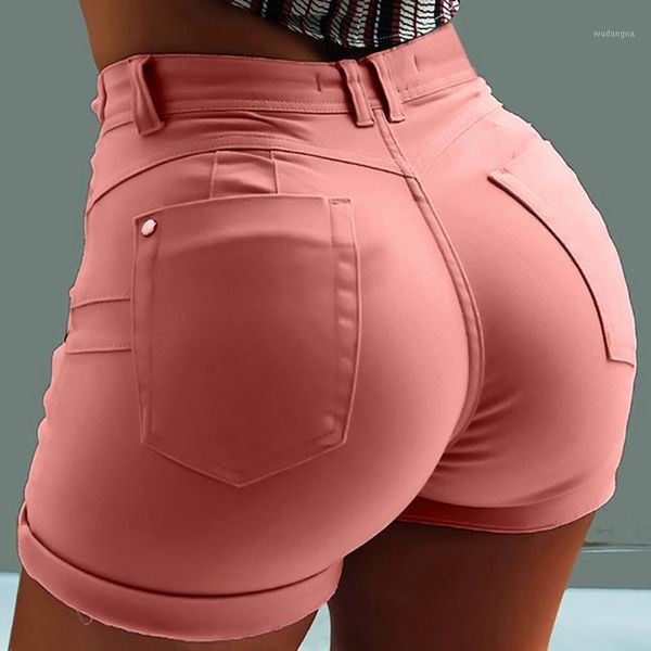 

summer jeans woman lift bushort jeans solid denim female pockets wash denim party night short vaqueros mujer1, Blue