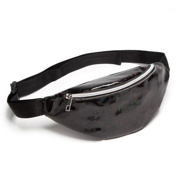 

new waterproof waist bag sports lady phone crossbody bag pu leather laser zipper chest wallet travel organizer1