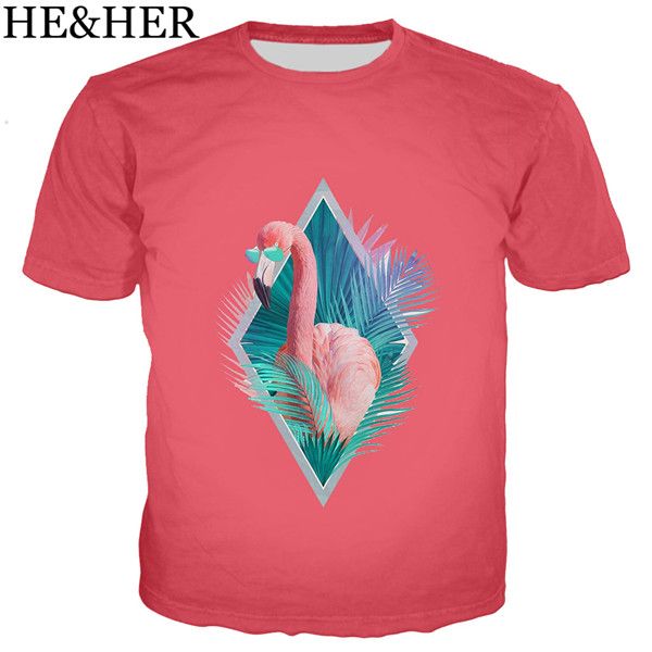 

sweet love flamingo 3d print shirts aesthetic kawaii anime men clothing