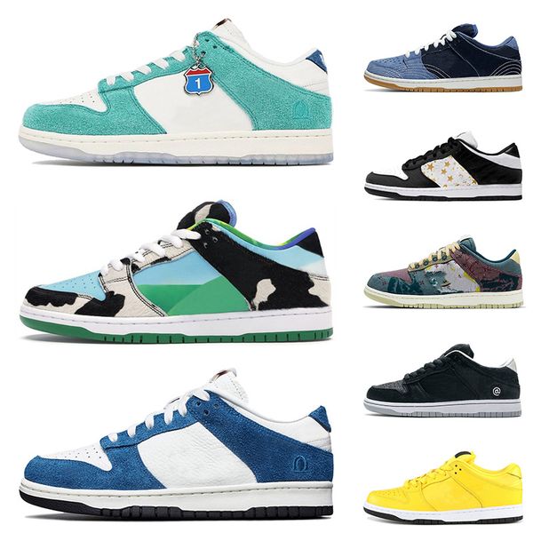 

be@rbrick 2021 new arrival platform authentic casual shoes mens womens chunky dunky kasina canary diamond sport trainers sneakers skateboard, Black