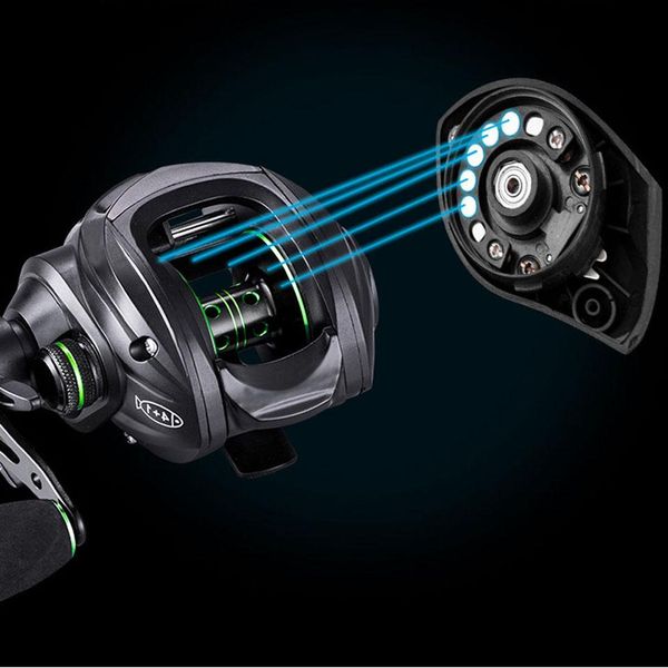 

рыбалка мультипликаторы reel spinning 4 + 1бб 8кг / 19lb drag сверхпрочная magnetic speed ​​force ratio 7,2: 1 литье металла рыболовная кату