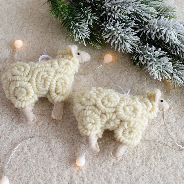 

shape ornament sheep tree pendant decoration hanging home xmas decor new year 2020 christmas 1.25