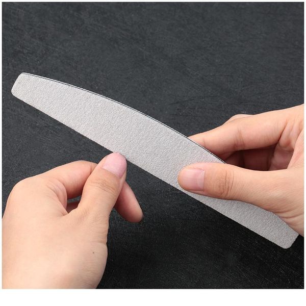 

10 pcs/lot nail file sandpaper 100/180 double side sanding buffer block set grey nail files for uv gel polish manic jllszg