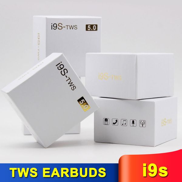 

i9s tws wireless headsets bluetooth v5.0 in-ear earphones stereo sound earbuds with charging box microphone for cell phones