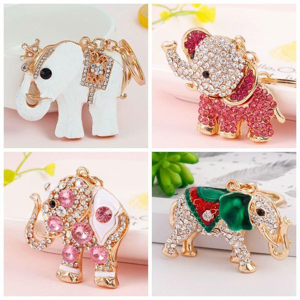 

шарм подвеска лаки mascot слон брелок кристалл брелоков сумка кошелек пряжки автомобиль ключи держатель 3 цвета, Silver