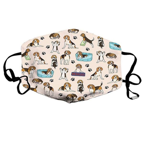 

christmas mask party decoration for face cute dogs printed washable reusable cotton blend masks masque coton reutilisable wmtisn yyysports, Black