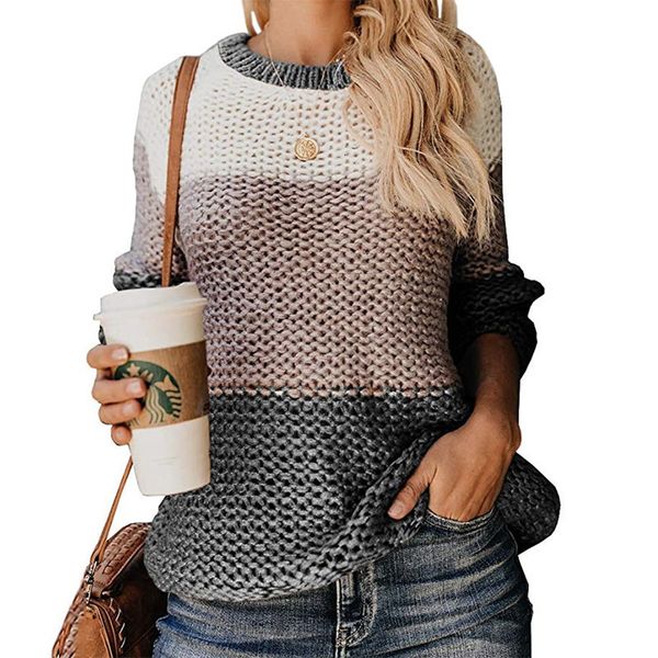

new women's o neck pullover knitted sweater women autumn spring fashion clothes large size long sleeve female 2021 wg6f, White